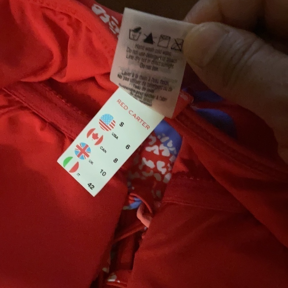 Red Carter off shoulder one piece swimsuit size S - Picture 6 of 6